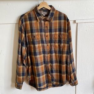 Wallace & Barnes (J. Crew) Men’s Medium Plaid Flannel Shirt Long Sleeved Classic